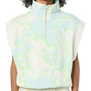 Making the Cut Yannik's Boxy Half-zip Sweatshirt Vest, Large